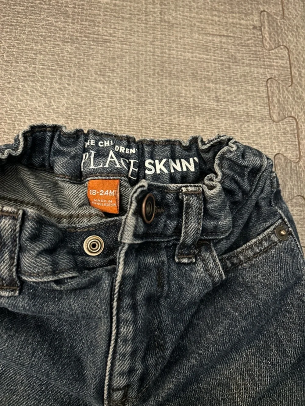 The Children's Place Red Pull-On Pants & Dark Denim Jeans Set